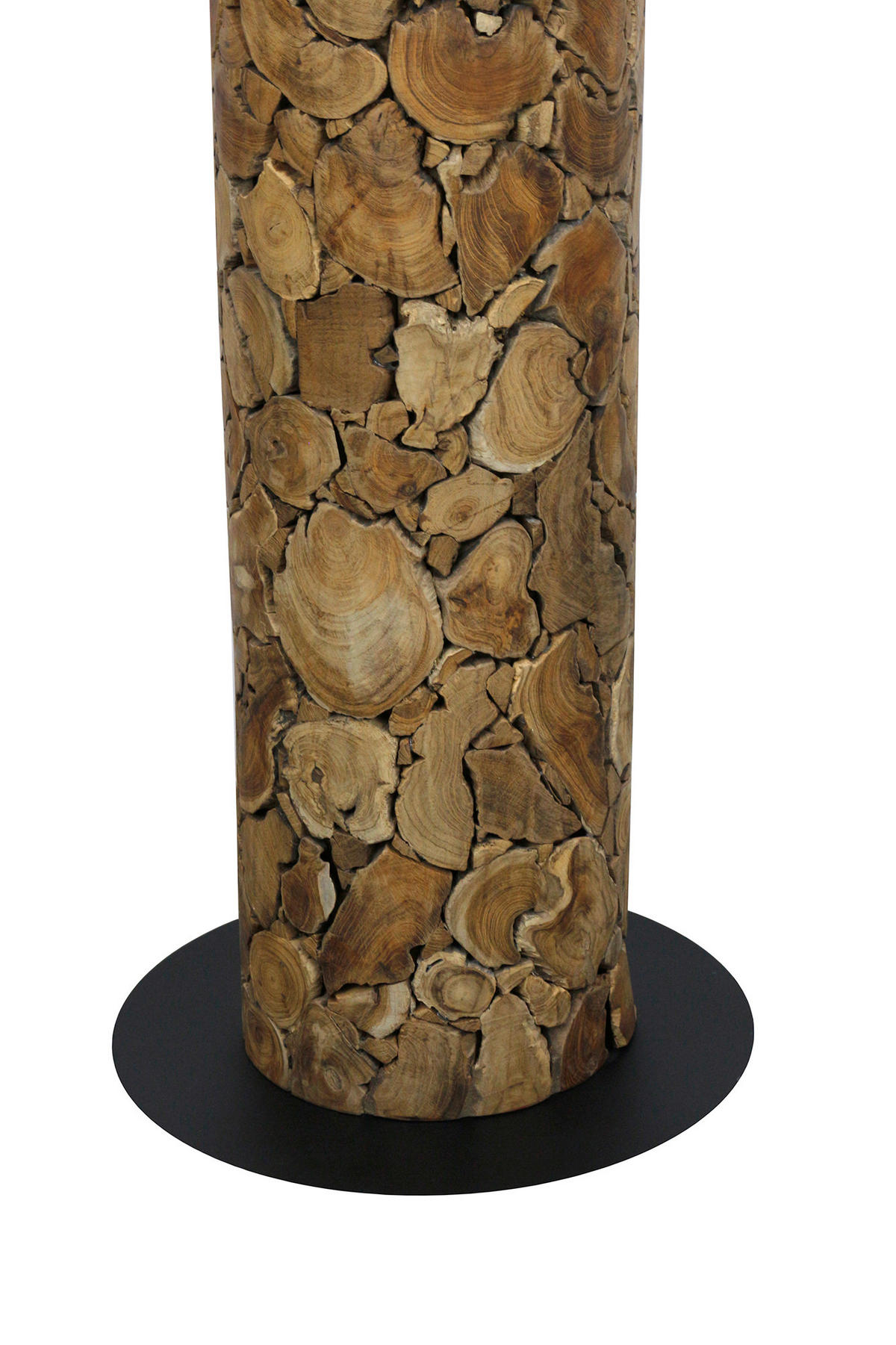 STEHLEUCHTE  35/170/35 cm   - Schwarz/Naturfarben, Design, Holz/Textil (35/170/35cm) - P & B