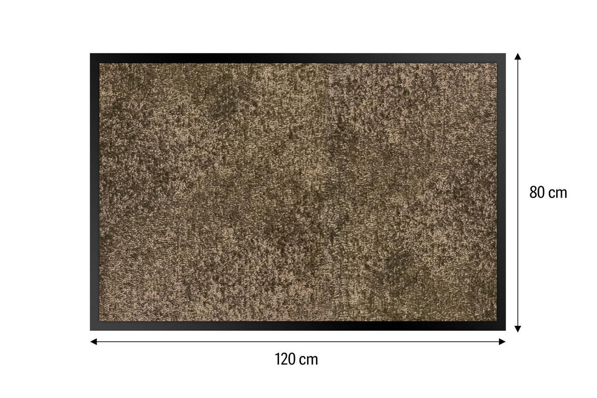 SZENNYFOGÓ SZŐNYEG - barna, Basics, műanyag/textil (80/120cm)