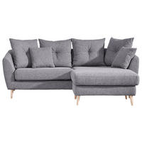 HÖRNSOFFA i flatväv grå  - bokfärgad/grå, Klassisk, trä/textil (210/156cm) - MID.YOU