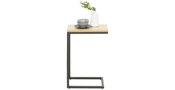 BEISTELLTISCH in Holz, Metall, Holzwerkstoff 40/30/60 cm - Eichefarben/Schwarz, Design, Holz/Holzwerkstoff (40/30/60cm) - Carryhome
