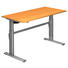 SCHREIBTISCH - Silberfarben/Buchefarben, Design, Holzwerkstoff/Metall (160/72-119/80cm) SCHREIBTISCH - Silberfarben/Buchefarben, Design, Holzwerkstoff/Metall (160/72-119/80cm)