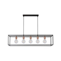 HÄNGELEUCHTE Arthur 100/25/155 cm   - Schwarz, Basics, Metall (100/25/155cm) - Lucide