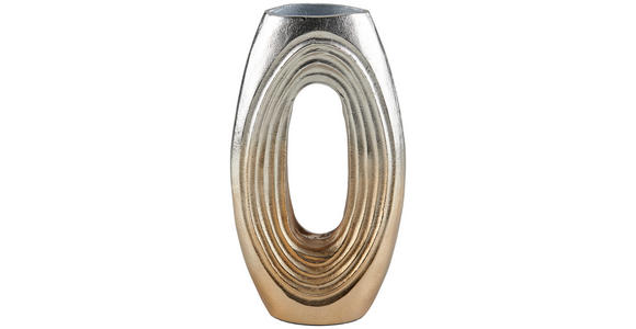 VASE 31.5 cm  - Goldfarben/Nickelfarben, Design, Metall (18/31,5/8cm) - Ambia Home