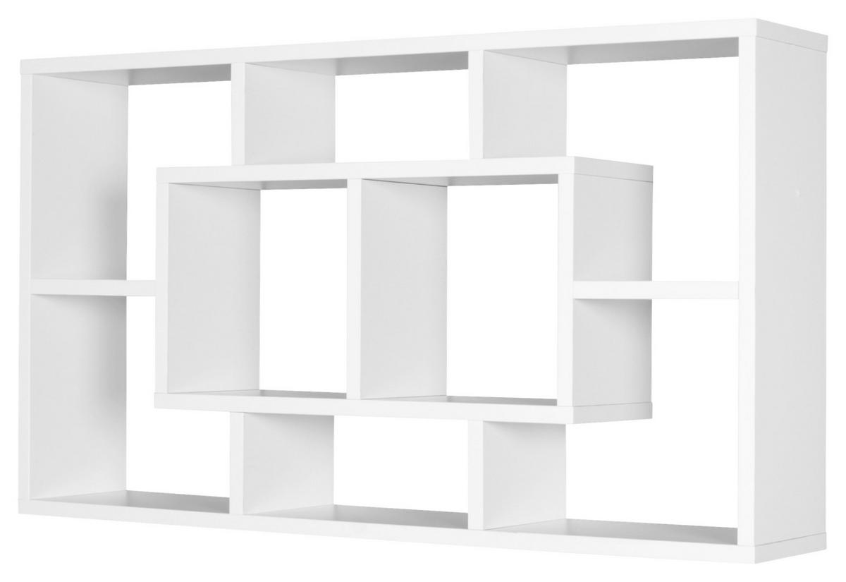 POLICA ZIDNA bijela  drvni materijal  - bijela, Konvencionalno, drvni materijal (85/47,5/16cm) - MID.YOU