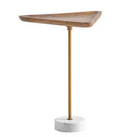 BEISTELLTISCH in Holz 45/40/55 cm  - Weiss/Eichefarben, Design, Holz/Stein (45/40/55cm) - Livetastic