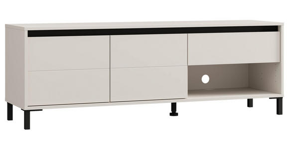 LOWBOARD  150,5/52/40 cm 1 Schublade(n) stehend  - Kaschmir/Schwarz, Basics, Holzwerkstoff/Kunststoff (150,5/52/40cm) - Carryhome