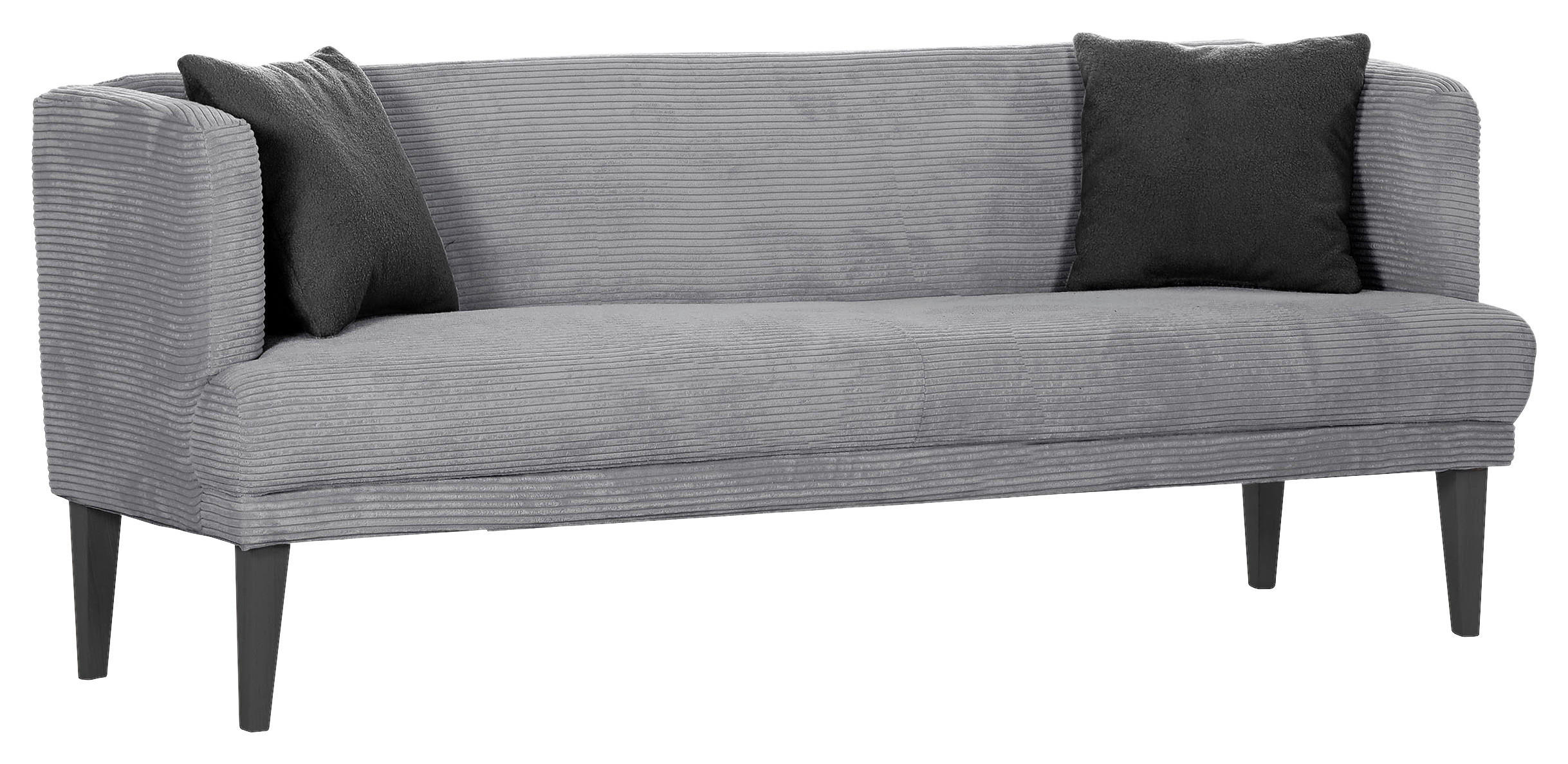 SITZBANK 210/83/70 cm Cord Anthrazit, Hellgrau Holz  - Anthrazit/Hellgrau, Design, Holz/Textil (210/83/70cm) - Landscape