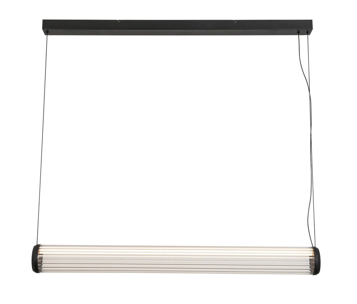 ZÁVESNÉ LED SVIETIDLO, 103/10/164 cm  - priehľadné/čierna, Design, kov/sklo (103/10/164cm) - Dieter Knoll