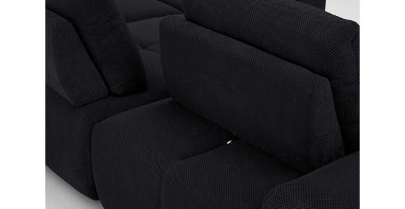 ECKSOFA in Velours Anthrazit  - Anthrazit/Schwarz, Design, Kunststoff/Textil (326/236cm) - Xora