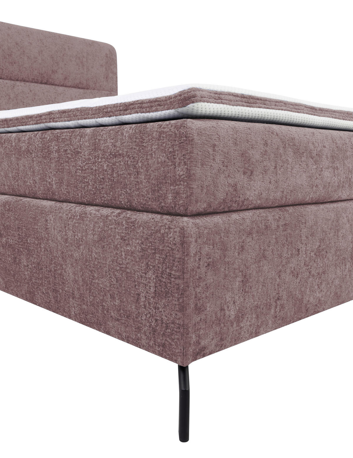 BOXSPRINGBETT 160/200 cm  in Altrosa  - Schwarz/Altrosa, Design, Textil/Metall (160/200cm) - Esposa