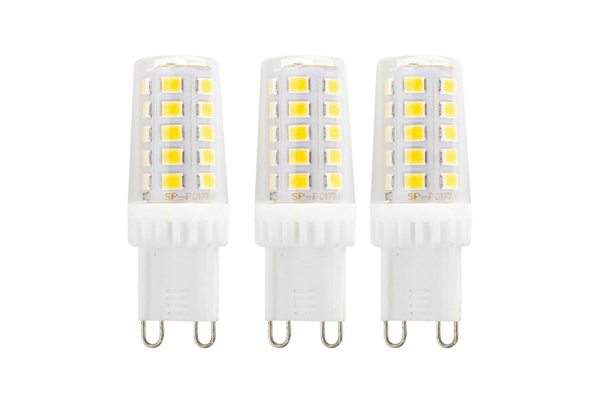 3-AS LED IZZÓ SZETT   3,5 W G9  - áttetsző/fehér, Basics, műanyag (1,6/4,8cm) - Boxxx