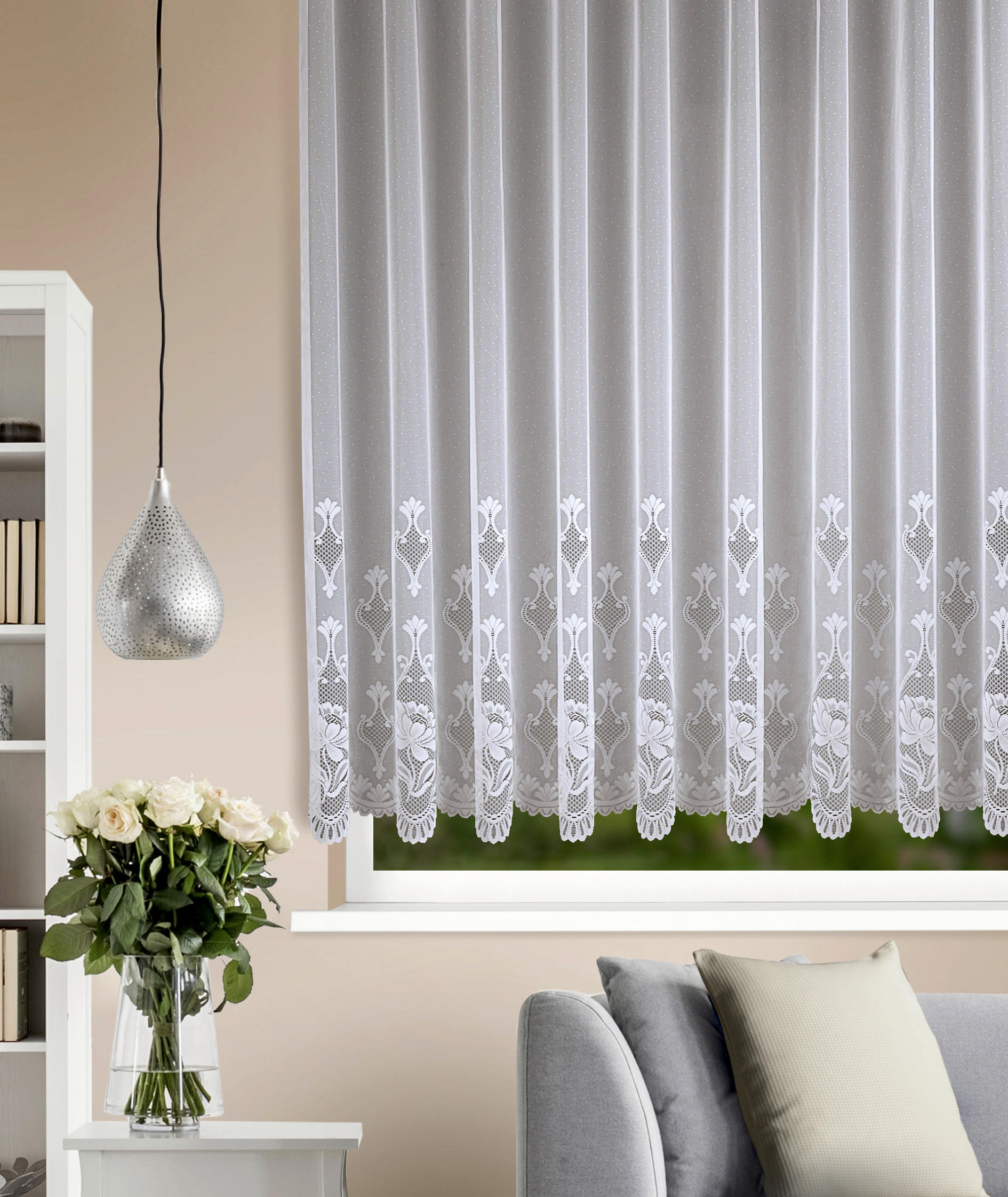 FERTIGSTORE  halbtransparent  300/160 cm   - Weiß, Basics, Textil (300/160cm)