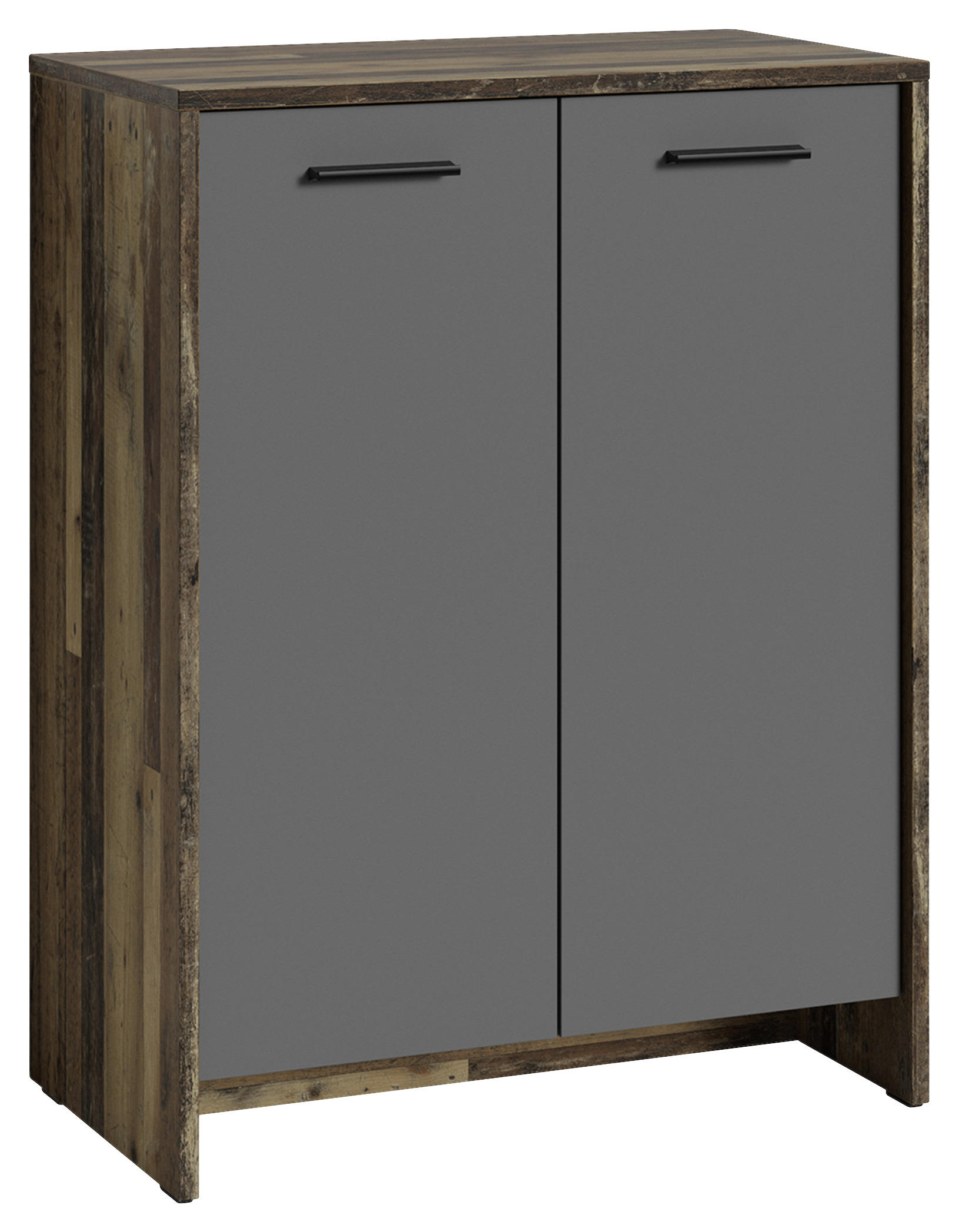 SCHUHSCHRANK Anthrazit, Alteiche  - Alteiche/Anthrazit, MODERN, Holzwerkstoff/Kunststoff (63/83/35cm) - MID.YOU