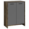 SCHUHSCHRANK Anthrazit, Alteiche  - Alteiche/Anthrazit, MODERN, Holzwerkstoff/Kunststoff (63/83/35cm) - MID.YOU