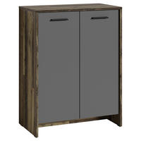SCHUHSCHRANK Anthrazit, Alteiche  - Alteiche/Anthrazit, MODERN, Holzwerkstoff/Kunststoff (63/83/35cm) - MID.YOU