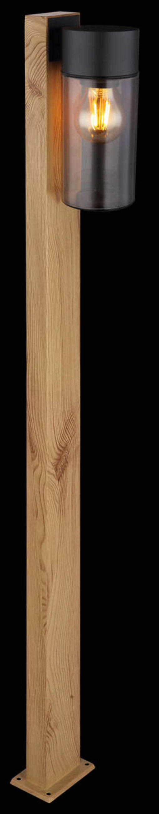 AUSSENLEUCHTE - Schwarz, Natur, Glas/Metall (9/14,5/100cm) - Globo
