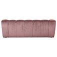 BIGSOFA Plüsch Rosa  - Schwarz/Rosa, KONVENTIONELL, Kunststoff/Textil (220/67/106cm) - Carryhome