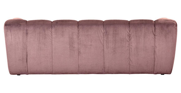 BIGSOFA Plüsch Rosa  - Schwarz/Rosa, KONVENTIONELL, Kunststoff/Textil (220/67/106cm) - Carryhome