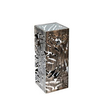 BLUMENSÄULE Metall, Glas  - Bronzefarben, Basics, Glas/Metall (27/100/27cm)