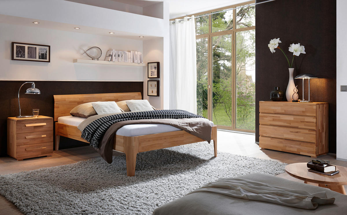 BETT 160/200 cm  in Buchefarben  - Buchefarben, Design, Holz (160/200cm) - Hasena