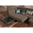 ECKSOFA in Flachgewebe Braun  - Anthrazit/Braun, Design, Textil/Metall (230/254cm) - Ambiente