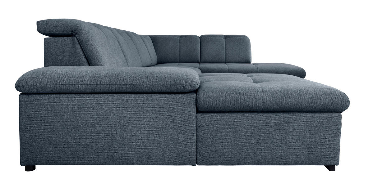 WOHNLANDSCHAFT Dunkelblau  - Dunkelblau/Grau, Design, Textil/Metall (173/328/215cm) - MID.YOU
