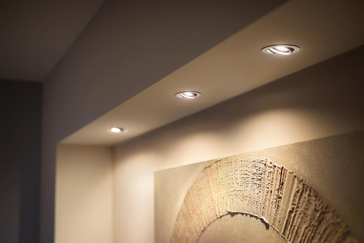 LED-SPOTKOPF Milliskin 9/10/9 cm   - Alufarben, Basics, Kunststoff (9/10/9cm) - Philips HUE