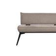 SITZBANK 173/90/65 cm Webstoff Schwarz, Taupe Buche massiv  - Taupe/Schwarz, Basics, Holz/Textil (173/90/65cm) - Carryhome