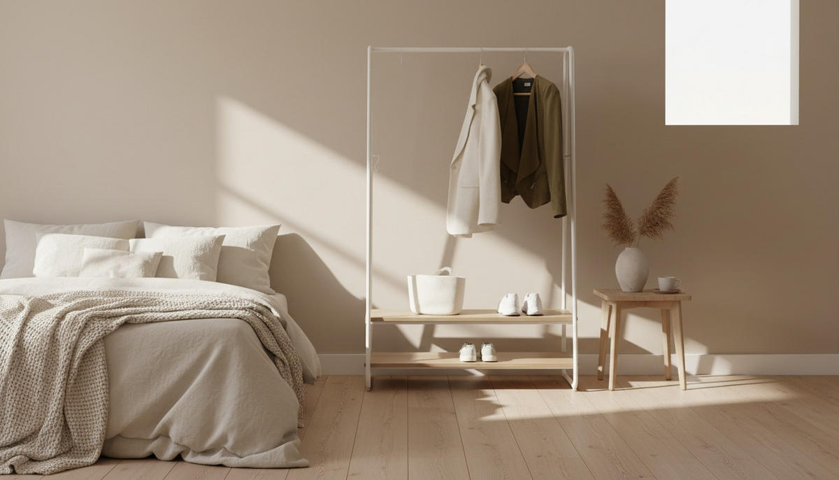 GARDEROBENSTÄNDER in Naturfarben, Weiß 100/160/45 cm   - Naturfarben/Weiß, Basics, Holzwerkstoff/Metall (100/160/45cm) - Xora