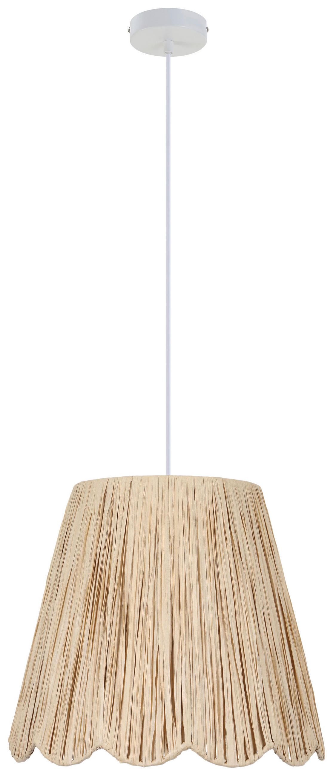 HÄNGELEUCHTE 40/120 cm   - Naturfarben/Weiß, KONVENTIONELL, Papier/Metall (40/120cm) - Collet's Monde