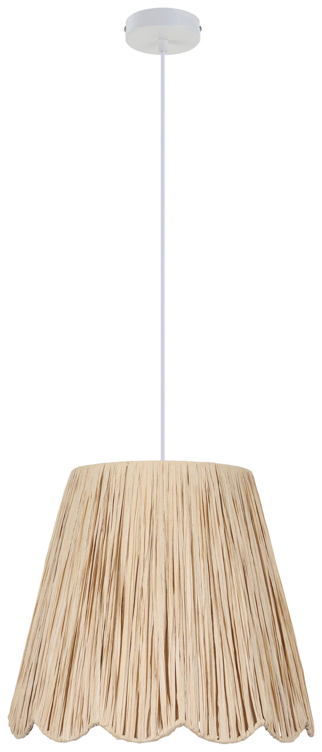 HÄNGELEUCHTE 40/120 cm   - Naturfarben/Weiß, KONVENTIONELL, Papier/Metall (40/120cm) - Collet's Monde