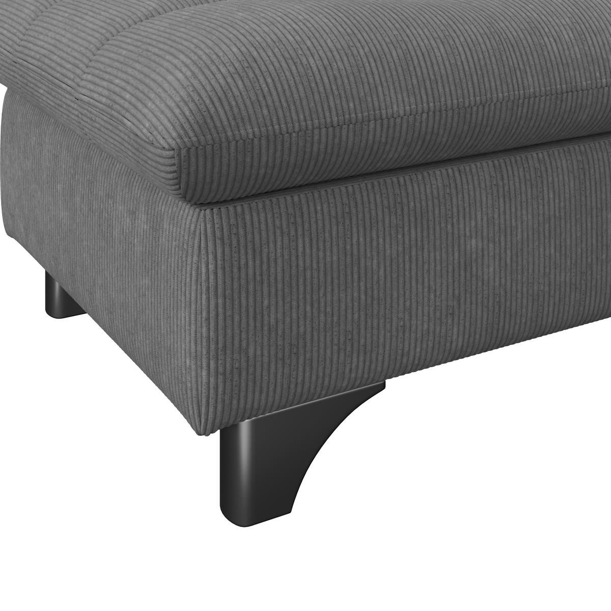 HOCKER Chenille Anthrazit  - Chromfarben/Anthrazit, KONVENTIONELL, Textil/Metall (108/46/108cm) - Livetastic