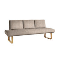 SITZBANK 224/92/78 cm  in Orange, Eichefarben  - Eichefarben/Orange, Design, Holz/Textil (224/92/78cm) - Dieter Knoll
