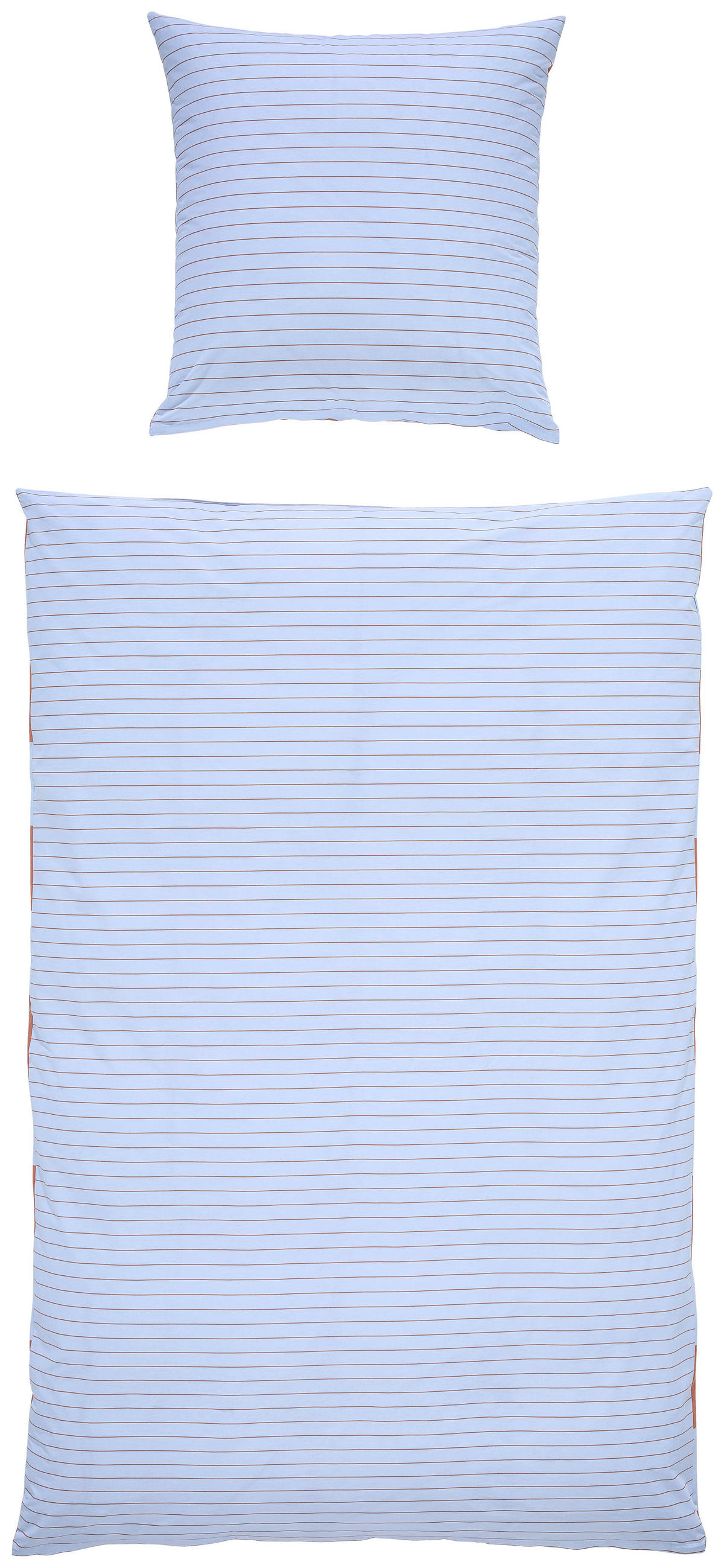 WENDEBETTWÄSCHE Renforcé 155/220 cm  - Koralle/Hellblau, Design, Textil (155/220cm) - Tom Tailor