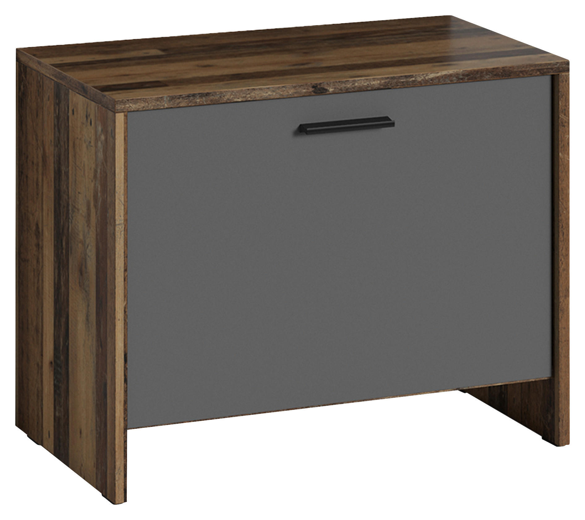 GARDEROBENBANK Anthrazit, Alteiche  - Alteiche/Anthrazit, MODERN, Kunststoff (60/48/35cm) - MID.YOU