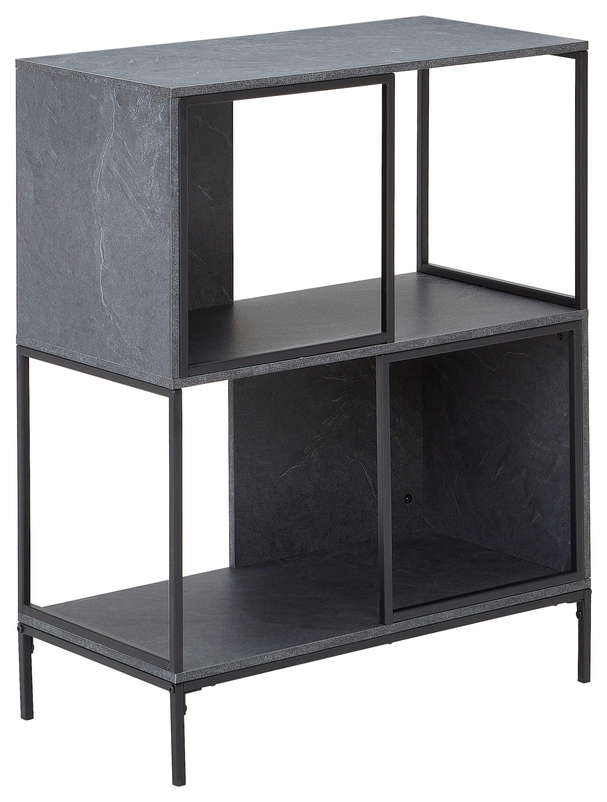 REGAL  70/86/35 cm Grau, Schwarz  - Schwarz/Grau, Modern, Holzwerkstoff/Metall (70/86/35cm) - PBJ