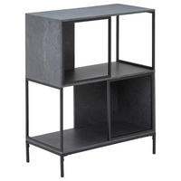 REGAL  70/86/35 cm Grau, Schwarz  - Schwarz/Grau, Modern, Holzwerkstoff/Metall (70/86/35cm) - PBJ