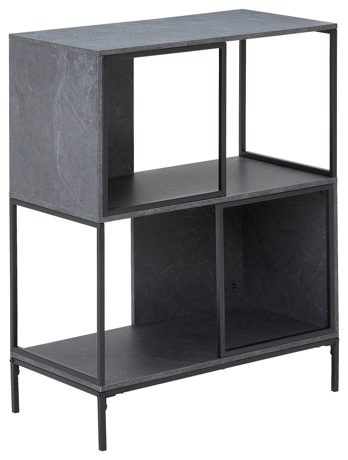 REGAL  70/86/35 cm Grau, Schwarz  - Schwarz/Grau, Modern, Holzwerkstoff/Metall (70/86/35cm) - PBJ