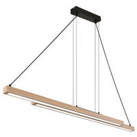 LED-HÄNGELEUCHTE 171/7/120 cm    - Dunkelbraun/Schwarz, Design, Kunststoff/Metall (171/7/120cm) - Globo