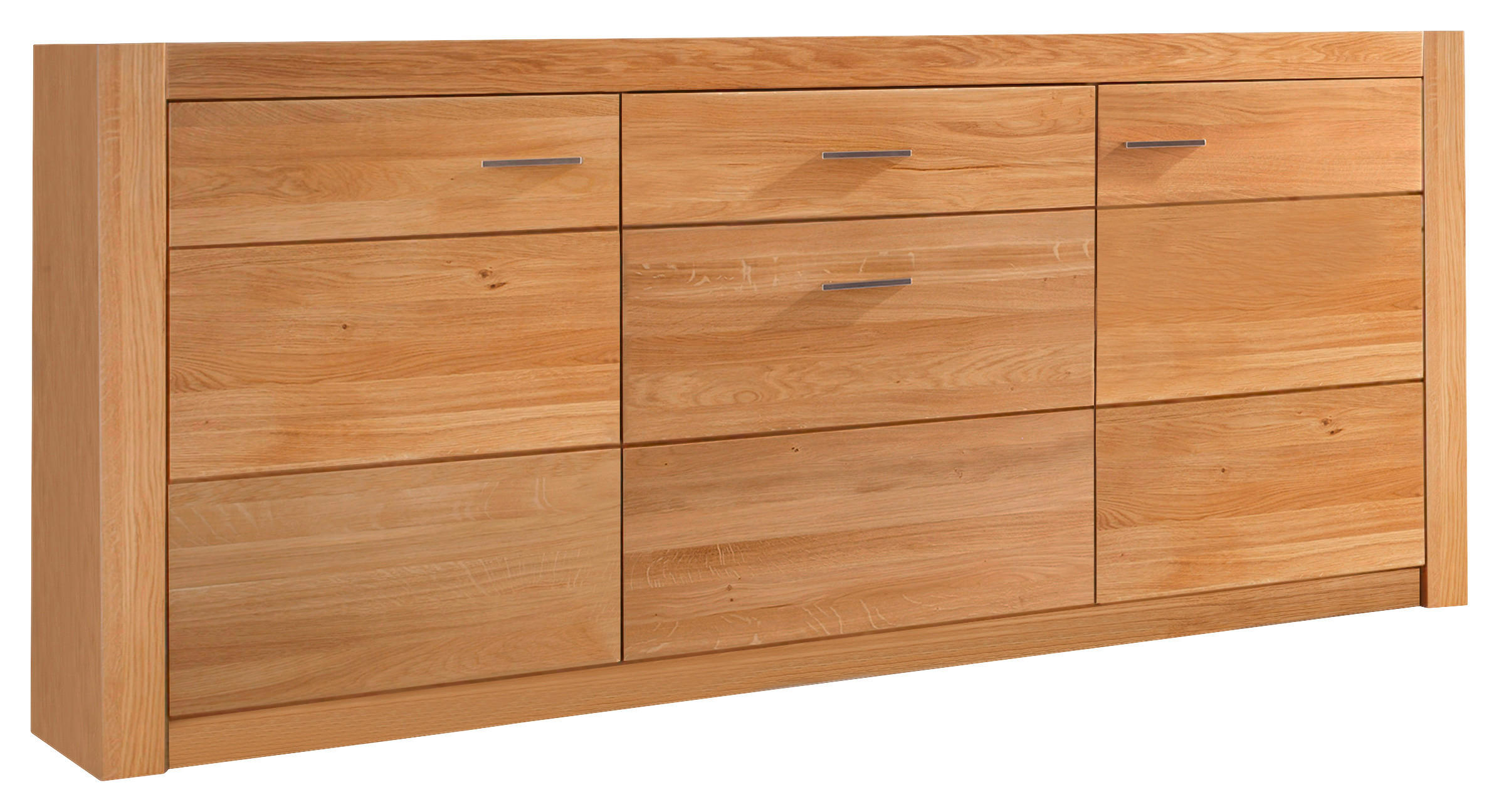 SIDEBOARD  in 163/80/42 cm  - Eichefarben/Silberfarben, KONVENTIONELL, Holz/Holzwerkstoff (163/80/42cm) - Livetastic