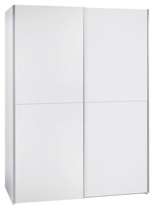 Schwebetürenschrank 170cm Starter, Schachbrettweiß