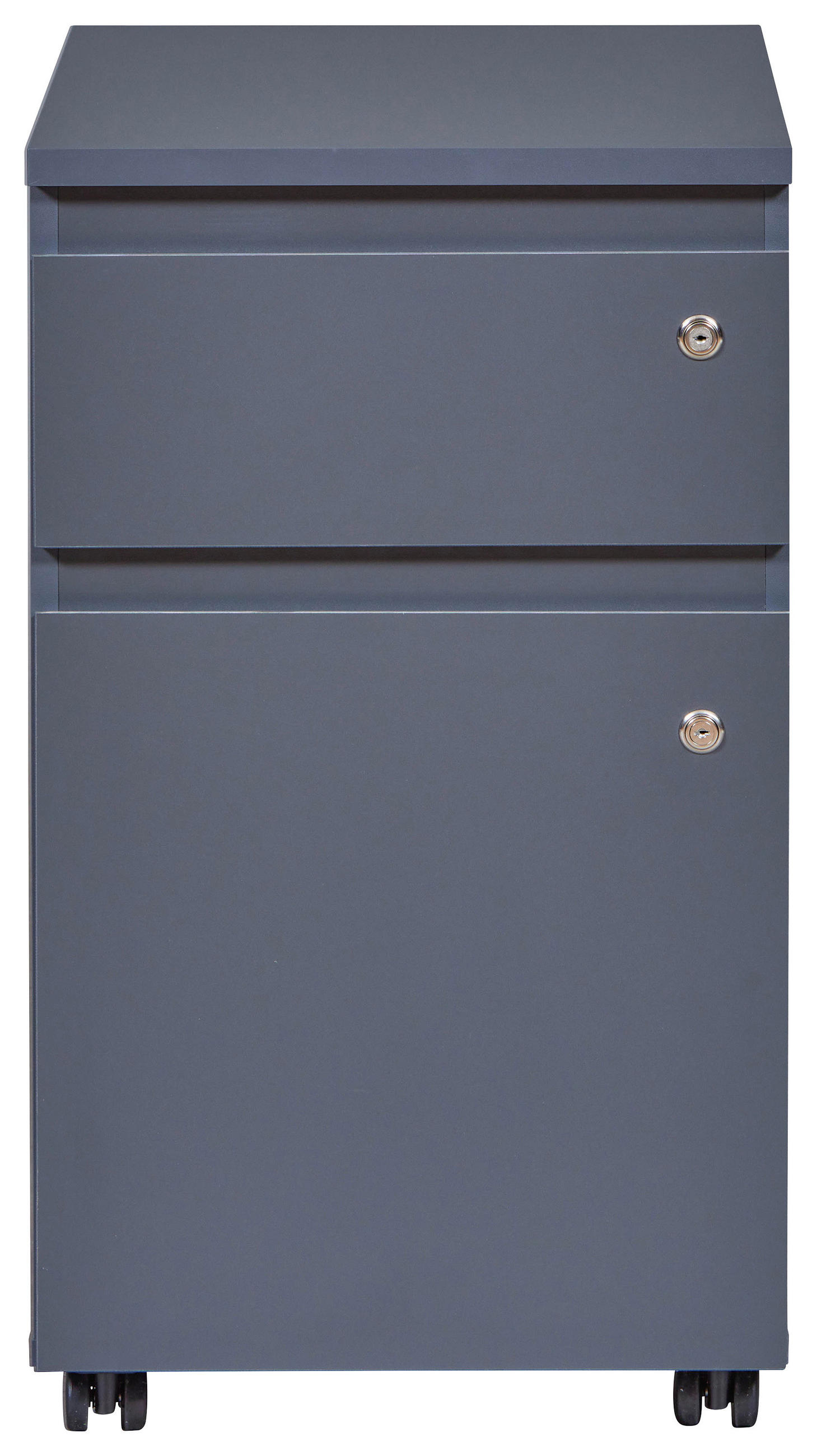 POJÍZDNÝ KONTEJNER, 44/76,9/51,3 cm - antracitová, Konvenční, kompozitní dřevo/plast (44/76,9/51,3cm) - Boxxx