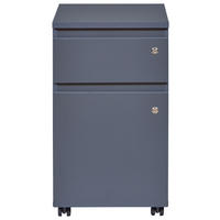 POJÍZDNÝ KONTEJNER, 44/76,9/51,3 cm - antracitová, Konvenční, kompozitní dřevo/plast (44/76,9/51,3cm) - Boxxx