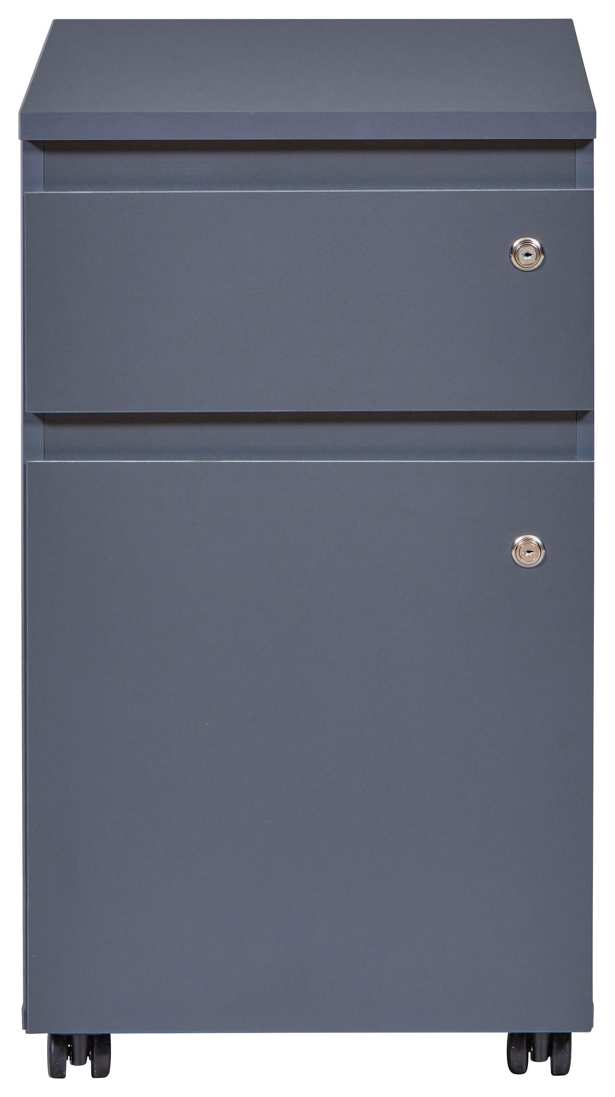 POJÍZDNÝ KONTEJNER, 44/76,9/51,3 cm - antracitová, Konvenční, kompozitní dřevo/plast (44/76,9/51,3cm) - Boxxx
