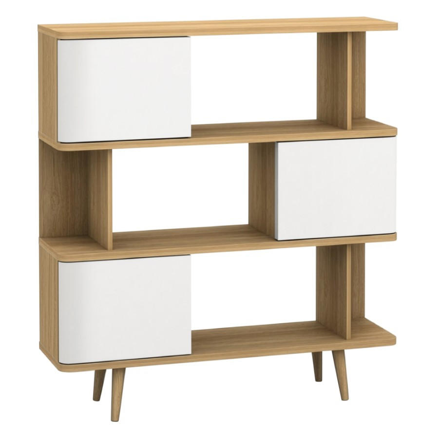 REGAL Weiß, Eichefarben  - Eichefarben/Weiß, Basics, Holzwerkstoff (120/130/33cm) - MID.YOU