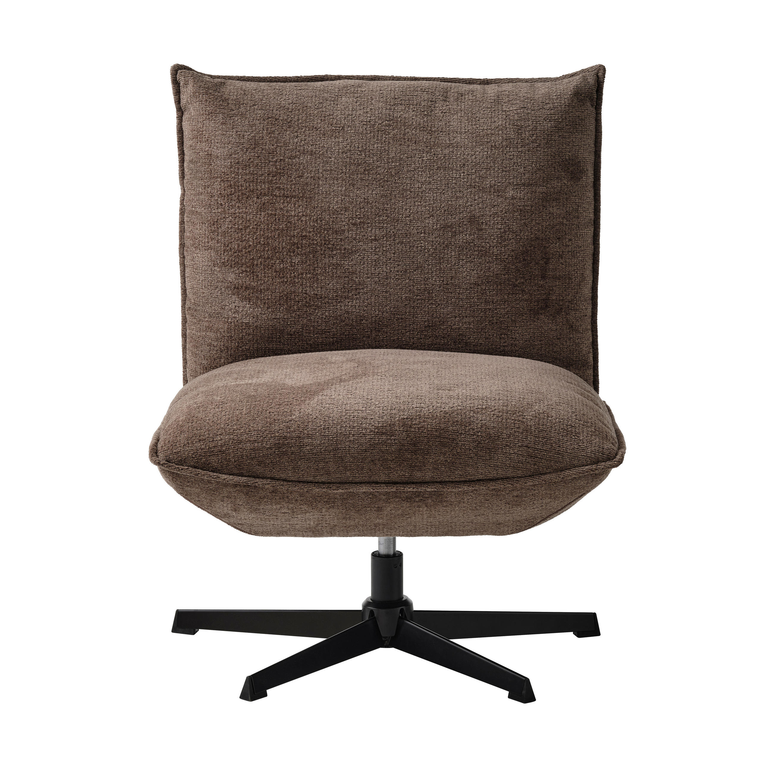 SESSEL in Chenille Braun  - Schwarz/Braun, MODERN, Textil/Metall (70/88/83cm) - Livetastic