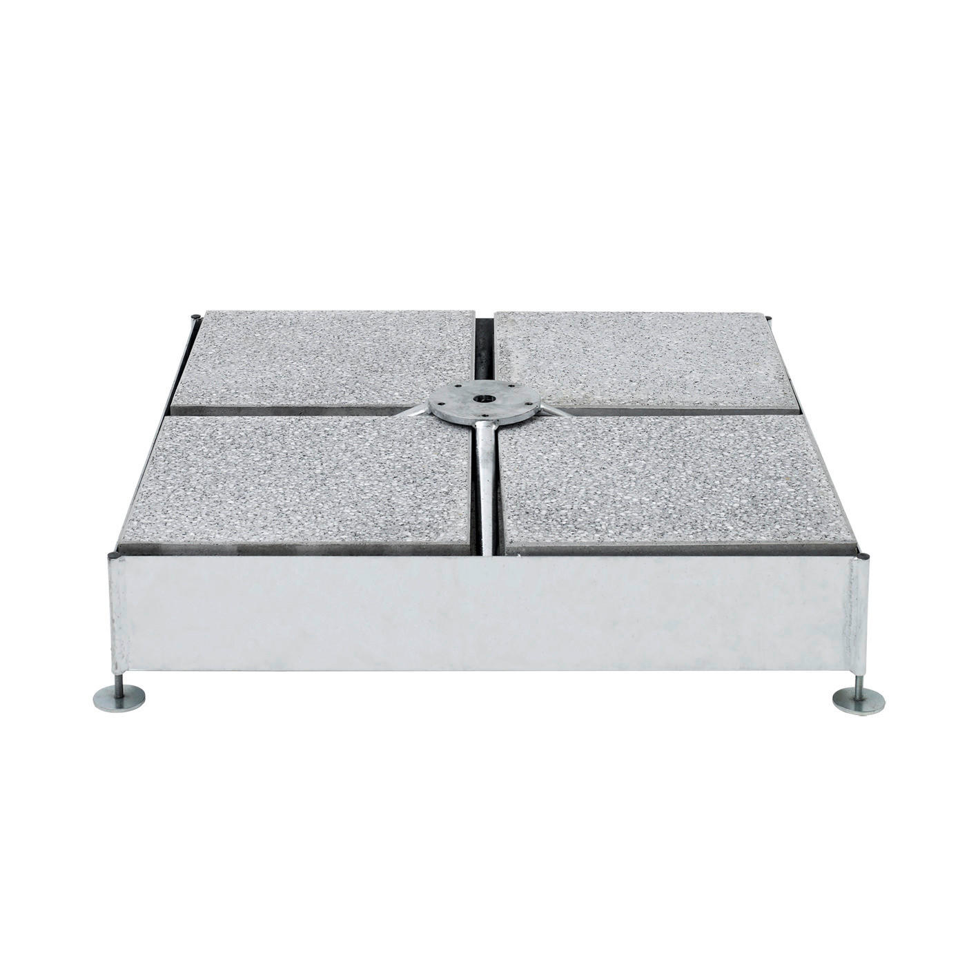 SONNENSCHIRMSTÄNDER Silberfarben  - Silberfarben, KONVENTIONELL, Metall (91/11,5-15,5/91cm) - Glatz