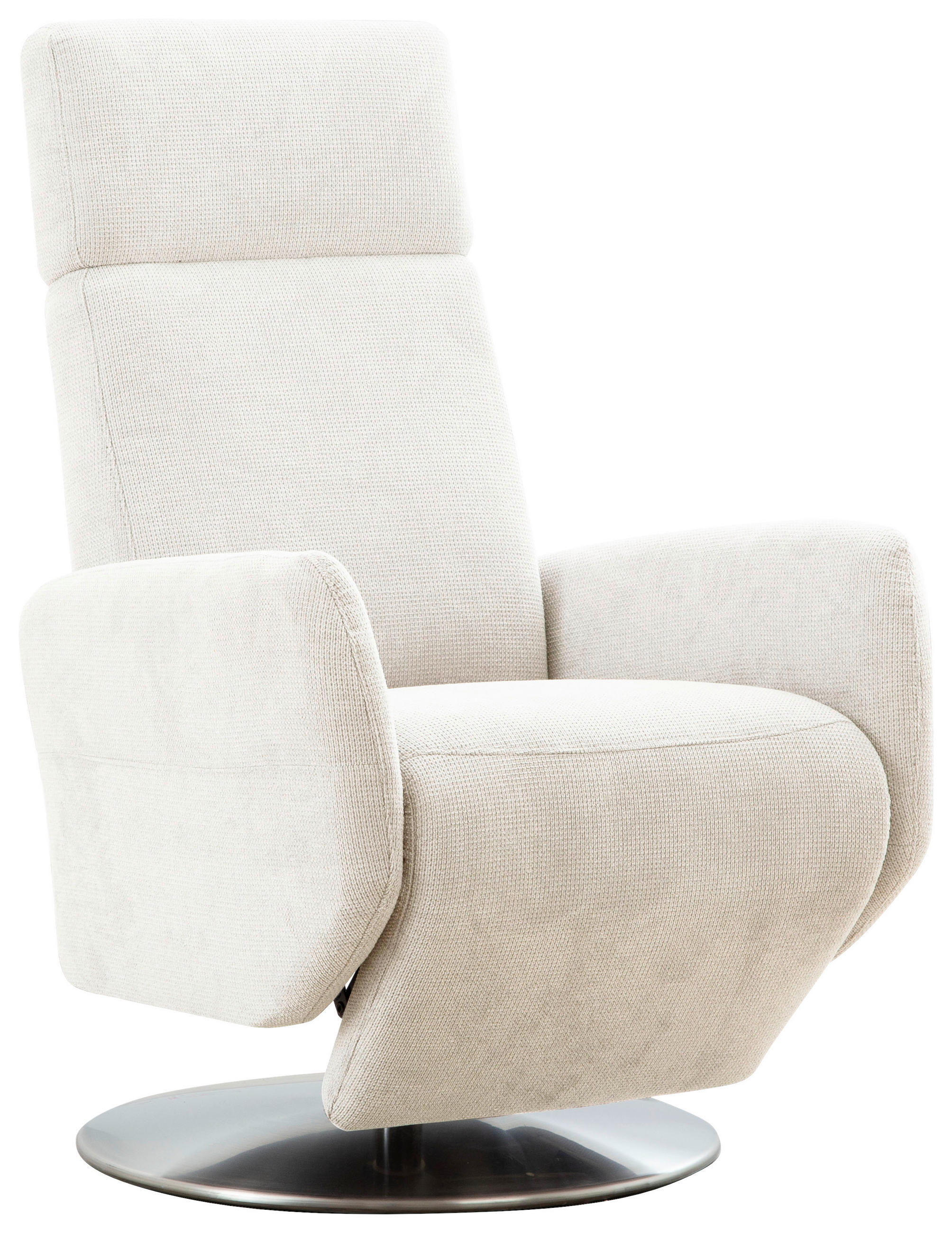 DREHSTUHL Flachgewebe Creme  - Chromfarben/Creme, KONVENTIONELL, Textil/Metall (71/110/82cm) - Sit & More