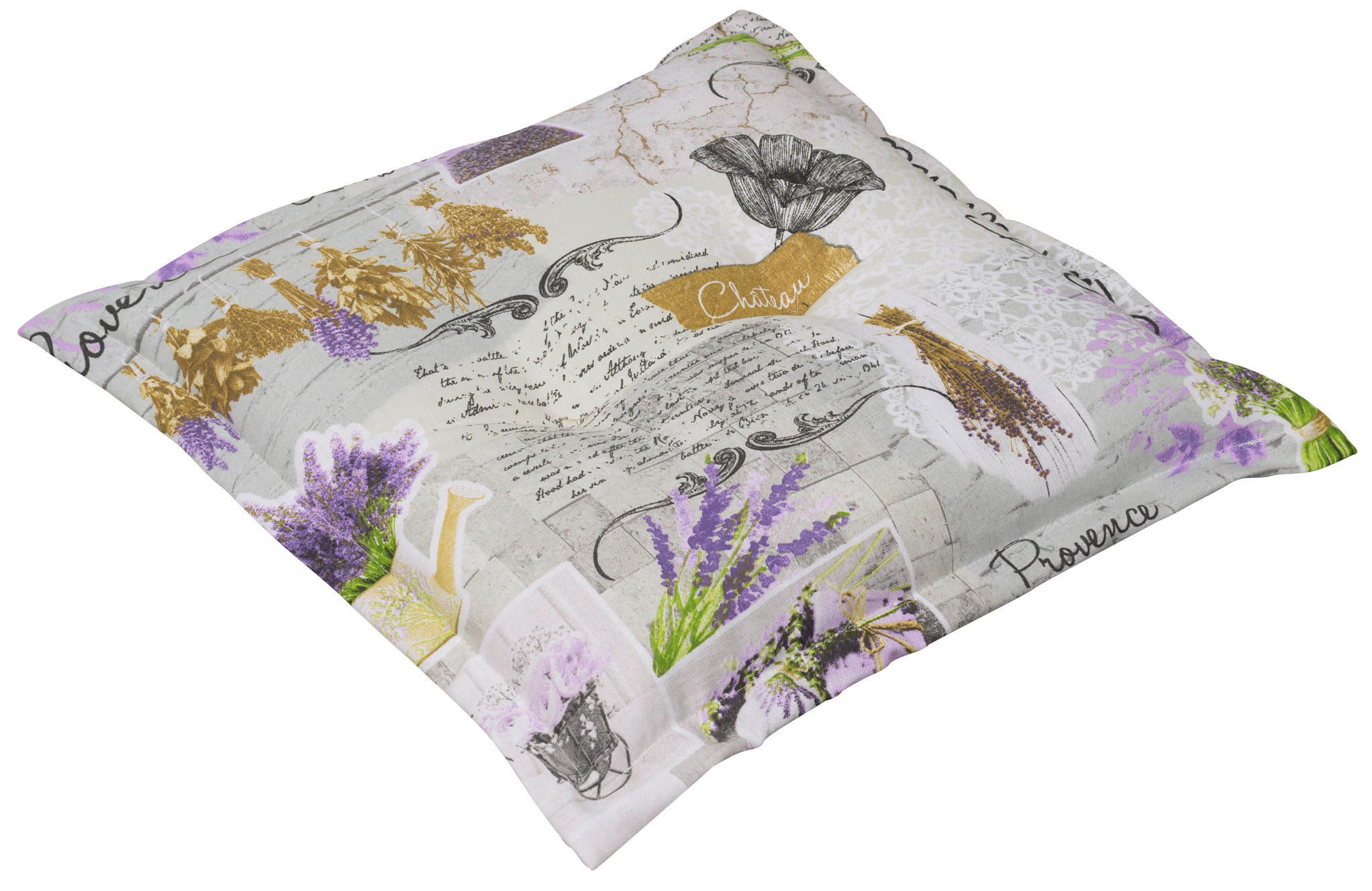 GARTENSITZKISSEN  - Violett/Grau, Design (50/9/50cm)