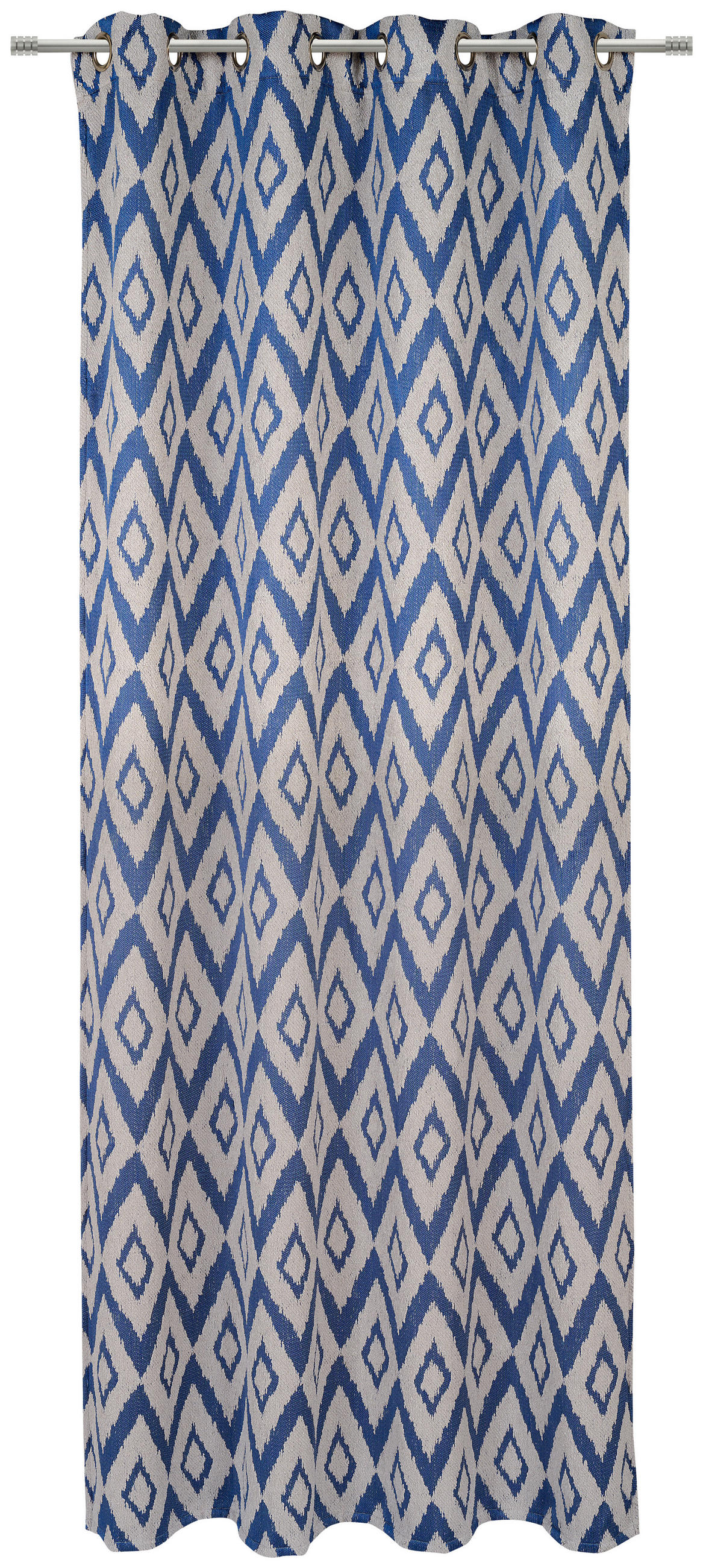 ÖSENSCHAL MANTIS blickdicht 140/245 cm   - Blau/Creme, Design, Textil (140/245cm) - Dieter Knoll